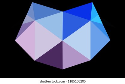 Light Blue, Red vector blurry hexagon template. A vague abstract illustration with gradient. The polygonal design can be used for your web site.