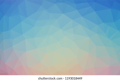Light Blue, Red vector blurry hexagon template. Shining colored illustration in a Brand new style. The polygonal design can be used for your web site.