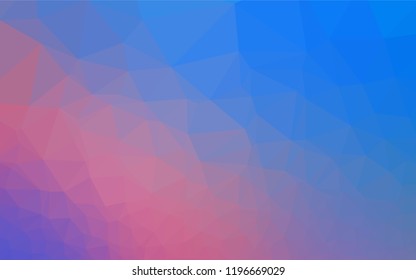 Light Blue, Red vector blurry hexagon pattern. A sample with polygonal shapes. The elegant pattern can be used as part of a brand book.