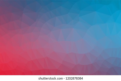 Light Blue, Red vector blurry hexagon texture. Colorful abstract illustration with gradient. The best triangular design for your business.