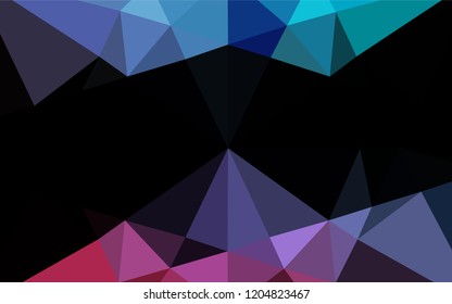 Light Blue, Red vector blurry hexagon pattern. Creative illustration in halftone style with gradient. Brand new design for your business.
