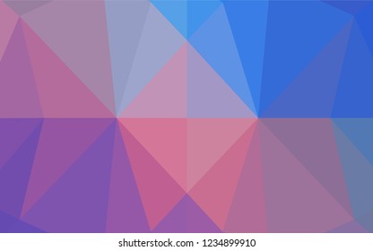 Light Blue, Red vector blurry hexagon pattern. Creative geometric illustration in Origami style with gradient. Triangular pattern for your business design.