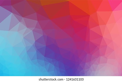 Light Blue, Red vector blurry hexagon pattern. An elegant bright illustration with gradient. The textured pattern can be used for background.