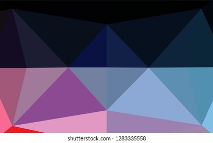 Light Blue, Red vector blurry hexagon template. Creative illustration in halftone style with gradient. The polygonal design can be used for your web site.
