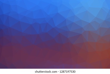 Light Blue, Red vector blurry triangle pattern. An elegant bright illustration with gradient. Polygonal design for your web site.