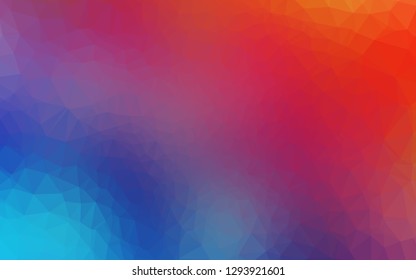 Light Blue, Red vector blurry triangle template. A vague abstract illustration with gradient. Completely new design for your business.