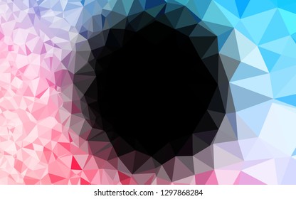 Light Blue, Red vector blurry triangle texture. Colorful illustration in Origami style with gradient.  Completely new design for your business.