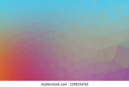 Light Blue, Red vector blurry triangle pattern. Glitter abstract illustration with an elegant design. Polygonal design for your web site.