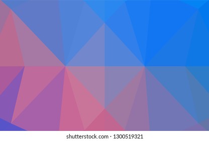 Light Blue, Red vector blurry hexagon template. Creative geometric illustration in Origami style with gradient. The polygonal design can be used for your web site.