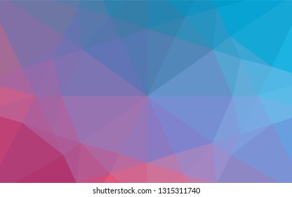 Light Blue, Red vector blurry hexagon template. Creative illustration in halftone style with gradient. The polygonal design can be used for your web site.