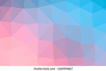 Light Blue, Red vector blurry triangle template. A vague abstract illustration with gradient. Textured pattern for background.