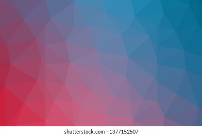 Light Blue, Red vector blurry triangle texture. Colorful abstract illustration with gradient. New texture for your design.