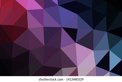 Light Blue, Red vector blurry triangle pattern. Shining illustration, which consist of triangles. Completely new template for your business design.