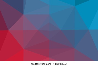 Light Blue, Red vector blurry triangle pattern. Modern geometrical abstract illustration with gradient. Textured pattern for background.
