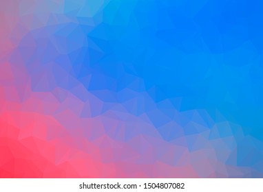 Light Blue, Red vector blurry triangle template. Shining colored illustration in a Brand new style. The best triangular design for your business.