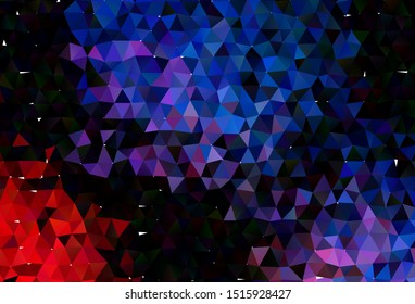 Light Blue, Red vector blurry triangle pattern. Shining colored illustration in a Brand new style. The best triangular design for your business.