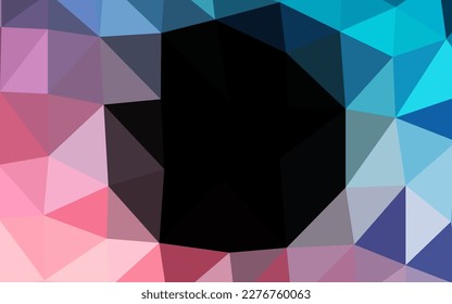 Azul claro, textura de triángulo borroso vectorial rojo. Ilustración creativa en estilo de semitono con gradiente. Plantilla completamente nueva para el diseño de su negocio.