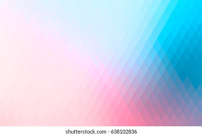 Light Blue, Red vector blurry rectangular background. Geometric background in square style with gradient. The pattern can be used for brand-new background.