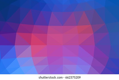 Light Blue, Red vector blurry triangle background design. Geometric background in Origami style with gradient. 