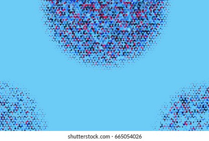 Light Blue, Red vector blurry hexagon background design. Geometric background in Origami style with gradient. 