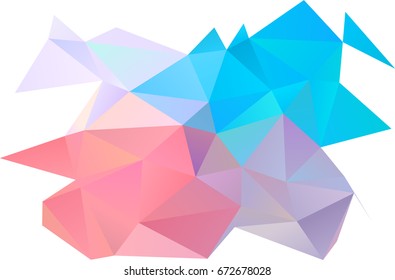 Light Blue, Red vector blurry triangle template. Shining illustration, which consist of triangles. A new texture for your design.