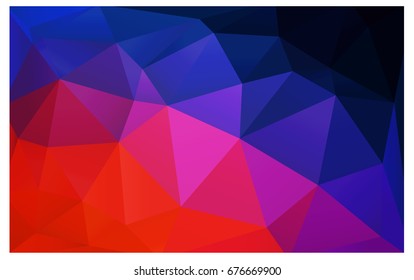 Light Blue, Red vector blurry triangle background design. Geometric background in Origami style with gradient. 