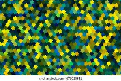 Light Blue, Red vector blurry hexagon background design. Geometric background in Origami style with gradient. 