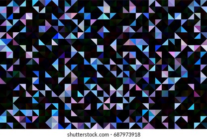 Light Blue, Red vector blurry triangle template. Triangular geometric sample with gradient.  The polygonal design can be used for your web site.