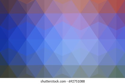 Light Blue, Red vector blurry triangle background design. Geometric background in Origami style with gradient. 