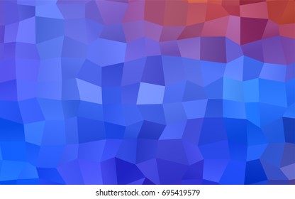 Light Blue, Red vector blurry rectangular background. Geometric background in square style with gradient. The pattern can be used for brand-new background.
