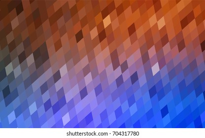 Light Blue, Red vector blurry rectangular background. Geometric background in square style with gradient. The pattern can be used for brand-new background.
