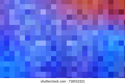 Light Blue, Red vector blurry rectangular background. Geometric background in square style with gradient. The pattern can be used for brand-new background.