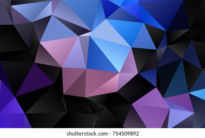 Light Blue, Red vector blurry triangle template. Geometric illustration in Origami style with gradient.  The completely new template can be used for your brand book.