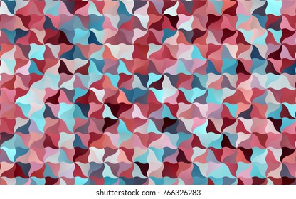 Light Blue, Red vector blurry arched pattern. Modern geometrical abstract illustration with gradient bandy lines. The textured pattern can be used for background.