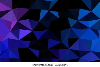 Light Blue, Red vector blurry triangle template. Triangular geometric sample with gradient.  Brand-new style for your business design.