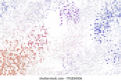 Light Blue, Red vector blurry rectangular background. Geometric background in square style with gradient. The pattern can be used for brand-new background.