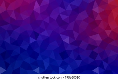 Light Blue, Red vector blurry triangle background design. Geometric background in Origami style with gradient. 