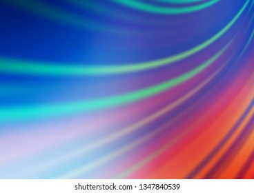 Light Blue, Red vector bokeh pattern. Creative illustration in halftone style with gradient. Brand new style for your business design.