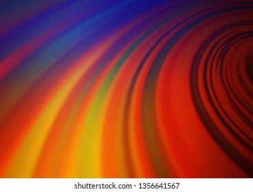 Light Blue, Red vector bokeh pattern. A vague abstract illustration with gradient. A completely new template for your design.