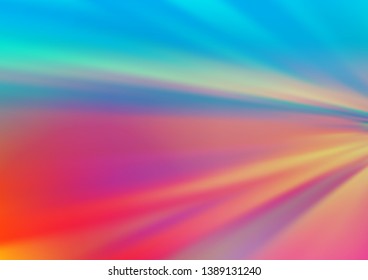 Light Blue, Red vector bokeh template. Colorful illustration in blurry style with gradient. A completely new design for your business.