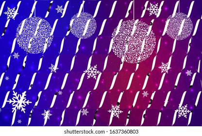 Light Blue Red vector christmas polygon background. Low poly Illustration consisting of triangles with snowflakes. Texture, seamless background of New Year celebration.