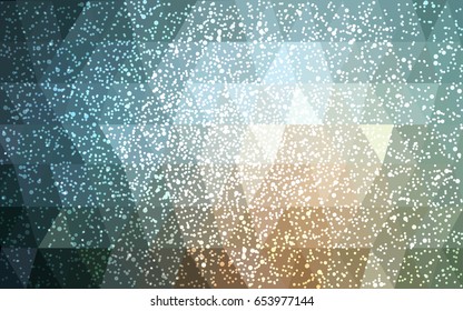 Light Blue, Red vector christmas postcard low polygon background. Illustration consisting of triangles. Abstract triangular polygonal origami or crystal design of New Year celebration.