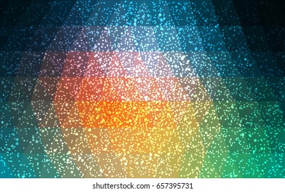 Light Blue, Red vector christmas polygon background. Low poly Illustration consisting of triangles with snowflakes. Texture background of New Year celebration.