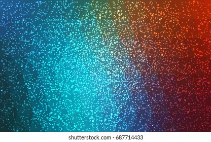 Light Blue, Red vector christmas postcard low polygon background. Illustration consisting of triangles. Abstract triangular polygonal origami or crystal design of New Year celebration.