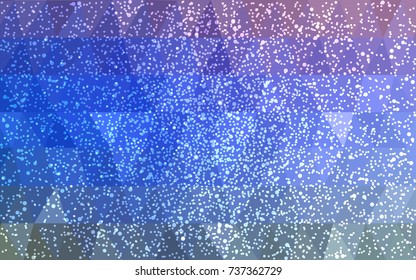 Light Blue, Red vector christmas polygon background. Low poly Illustration consisting of triangles with snowflakes. Texture background of New Year celebration.