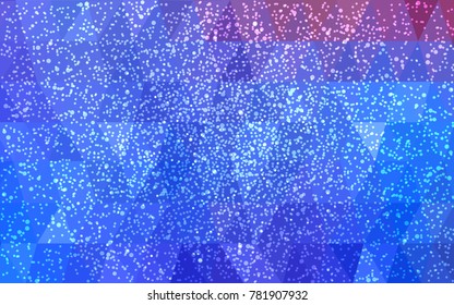Light Blue, Red vector christmas postcard low polygon background. Illustration consisting of triangles. Abstract triangular polygonal origami or crystal design of New Year celebration.
