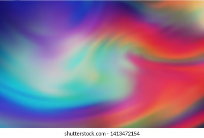 Light Blue, Red vector colorful blur backdrop. Creative illustration in halftone style with gradient. New style for your business design.
