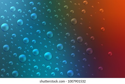 Light Blue, Red vector cover with spots. Illustration with set of shining colorful abstract circles. The pattern can be used for ads, leaflets of liquid.