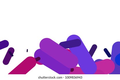 Light Blue, Red vector cover with rounded stripes. Decorative shining illustration with lines on abstract template. The template can be used as a background.