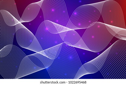 Light Blue, Red vector cover with happy holiday ribbons. Decorative shining illustration with ribbons on abstract template. The pattern can be used for carnival, festival leaflets.